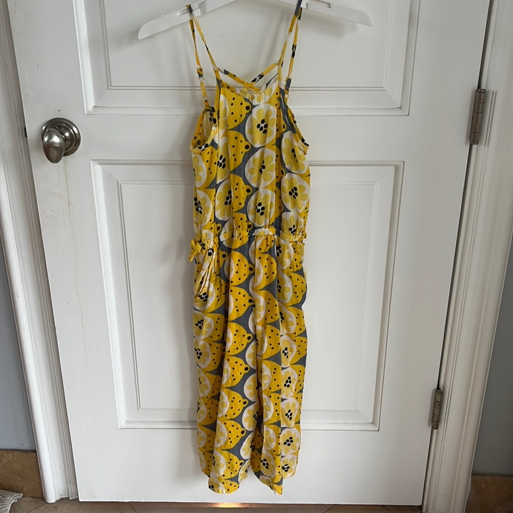 Appaman SZ 8 Lemon Jumpsuit Romper with pockets and adjustable straps